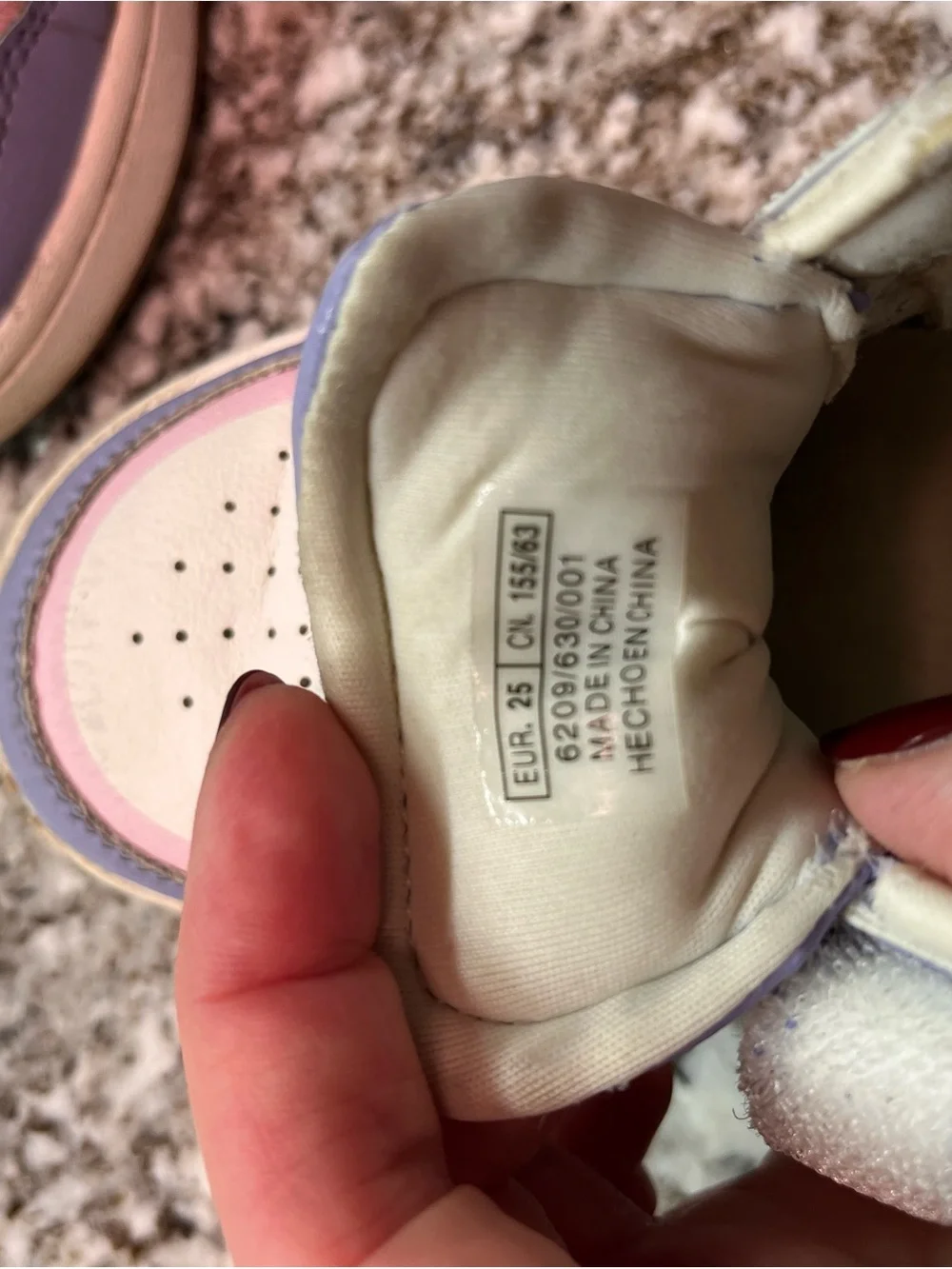 Zara Lilac, Pink and White Lilo & Stitch High-Top Kids Sneakers